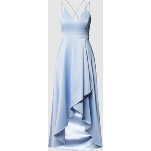 Niebieska sukienka Jake*s asymetryczna z dekoltem w kształcie litery v