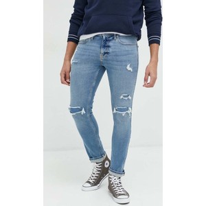 Niebieskie jeansy Hollister Co. w street stylu