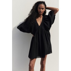 Czarna sukienka H & M mini w stylu casual z tkaniny