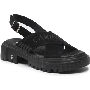 Czarne sandały Carinii