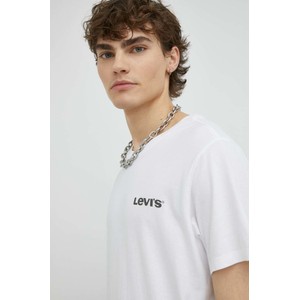 T-shirt Levis w młodzieżowym stylu z nadrukiem z krótkim rękawem