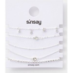 Sinsay - Bransoletki 5 pack - srebrny