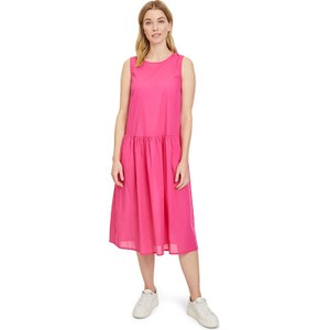 Różowa sukienka Cartoon bez rękawów midi z bawełny