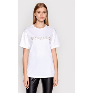 T-shirt Ermanno Firenze z krótkim rękawem z okrągłym dekoltem w młodzieżowym stylu
