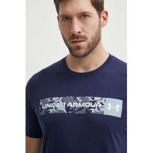 Granatowy t-shirt Under Armour z krótkim rękawem