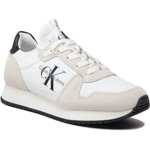 Buty sportowe Calvin Klein sznurowane w sportowym stylu z płaską podeszwą