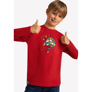 Czerwona koszulka dziecięca Volcano dla chłopców