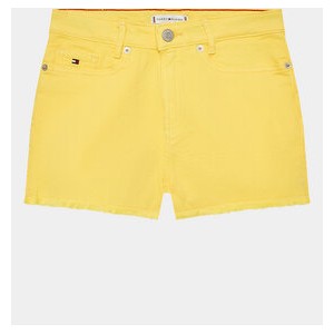 Żółte spodenki dziecięce Tommy Hilfiger z jeansu