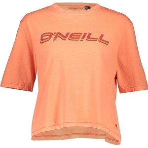 Pomarańczowy t-shirt O´neill z okrągłym dekoltem w stylu casual