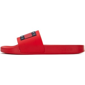Czerwone buty letnie męskie Tommy Hilfiger w sportowym stylu