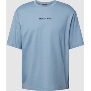 Niebieski t-shirt Michael Kors w stylu casual z krótkim rękawem