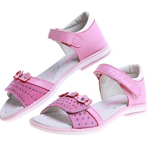 Różowe buty dziecięce letnie Pantofelek24 na rzepy