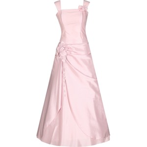 Różowa sukienka Fokus maxi gorsetowa