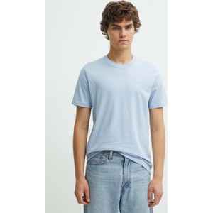Niebieski t-shirt Hollister Co. z krótkim rękawem z bawełny
