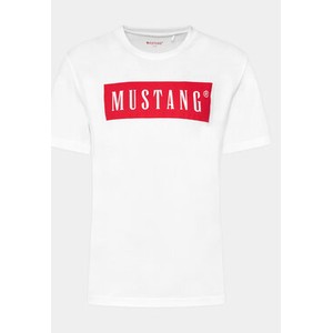 T-shirt Mustang w młodzieżowym stylu z krótkim rękawem