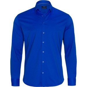 Niebieska koszula Quickside z klasycznym kołnierzykiem w stylu casual z bawełny