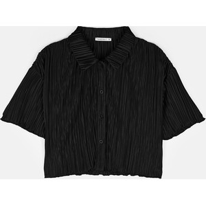 Czarna koszula Gate z krótkim rękawem w stylu casual