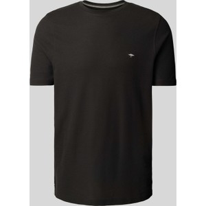 Czarny t-shirt Fynch Hatton w stylu casual z krótkim rękawem