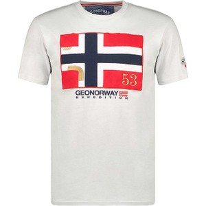 T-shirt Geographical Norway z krótkim rękawem z bawełny w młodzieżowym stylu