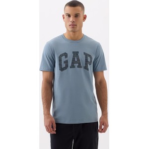 Niebieski t-shirt Gap w młodzieżowym stylu z bawełny z krótkim rękawem