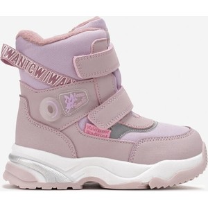 Różowe buty dziecięce zimowe born2be
