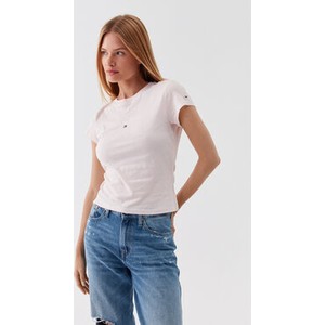 T-shirt Tommy Jeans z okrągłym dekoltem w stylu casual z krótkim rękawem