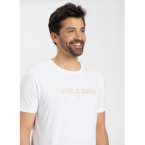 T-shirt Volcano z nadrukiem z krótkim rękawem w młodzieżowym stylu