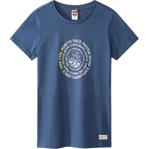 Niebieski t-shirt The North Face z okrągłym dekoltem z krótkim rękawem