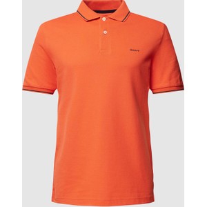 Pomarańczowy t-shirt Gant z bawełny w stylu casual