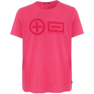 Różowy t-shirt Chiemsee w młodzieżowym stylu z krótkim rękawem