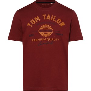 T-shirt Tom Tailor z krótkim rękawem z bawełny z nadrukiem
