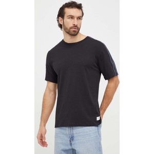 Czarny t-shirt Tommy Hilfiger z bawełny z krótkim rękawem