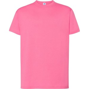 Różowy t-shirt JK Collection w stylu casual z krótkim rękawem