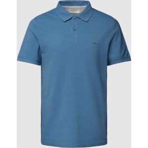 Niebieska koszulka polo S.Oliver z krótkim rękawem z bawełny