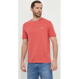 Czerwony t-shirt Hugo Boss w stylu casual