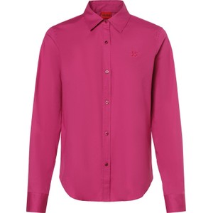 Różowa koszula Hugo Boss z bawełny