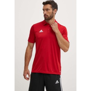Czerwona koszulka polo Adidas Performance