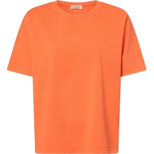 Pomarańczowa bluzka American Vintage z okrągłym dekoltem w stylu casual z bawełny