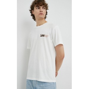 T-shirt Lee z bawełny z krótkim rękawem