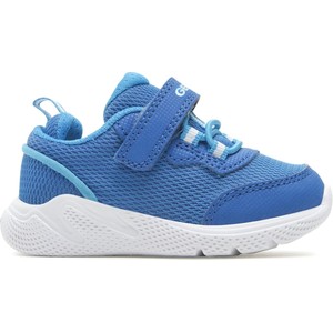 Niebieskie buty sportowe dziecięce Geox na rzepy dla chłopców