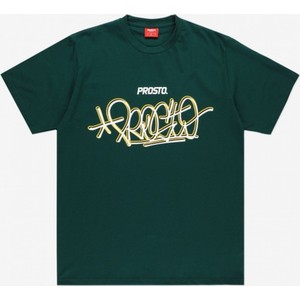 Zielony t-shirt Prosto. z krótkim rękawem z nadrukiem w stylu klasycznym