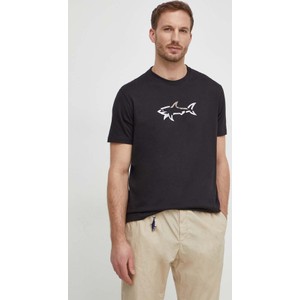 T-shirt Paul&shark w młodzieżowym stylu z bawełny z krótkim rękawem