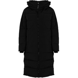Czarny płaszcz ubierzsie.com z tkaniny