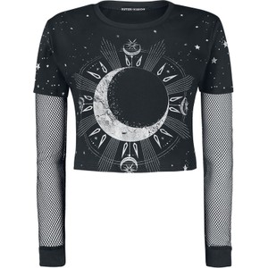 Czarna bluzka Emp z okrągłym dekoltem