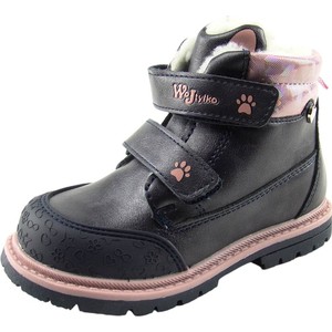 Buty dziecięce zimowe Wojtyłko dla dziewczynek na rzepy