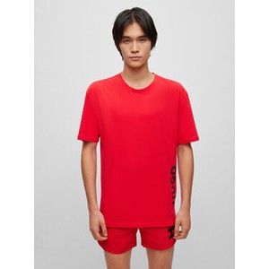 Czerwony t-shirt Hugo Boss w stylu casual z krótkim rękawem