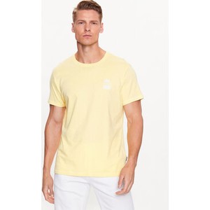 Żółty t-shirt Blend w stylu casual z krótkim rękawem