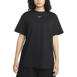 Czarny t-shirt Nike w sportowym stylu z krótkim rękawem z okrągłym dekoltem