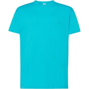 Niebieski t-shirt JK Collection z bawełny z krótkim rękawem w stylu casual