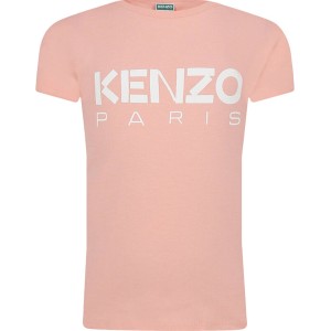 Różowa bluzka dziecięca Kenzo Kids z bawełny